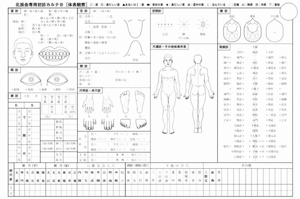 体表観察カルテ